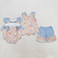 Sibling Baby Girls Kids Mama's Mini Flower Romper Scallop Set Clothes RTS