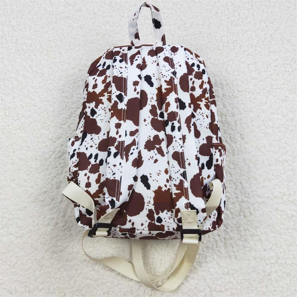 BA0073 Baby Kids Western Cow Print Bag Backpack