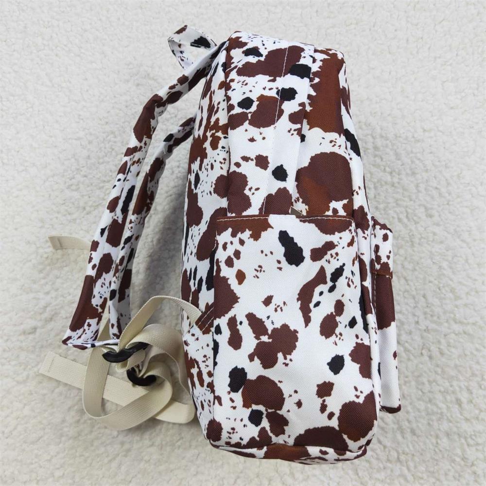 BA0073 Baby Kids Western Cow Print Bag Backpack