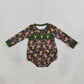 Sibling Baby Boys Girls Infant Embroidery Deer Leaves Bubble Rompers Camo Clothes RTS