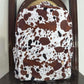 BA0073 Baby Kids Western Cow Print Bag Backpack