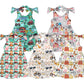 Baby Girl Toddler Bows Straps Farm Animals Sibling Dress ( Moq 5 Each Style ) 3.4