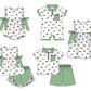 Baby Boy Girl Ducks Bows Sibling Matching Green Dress Romper Clothes Set ( Moq 5 Each style )