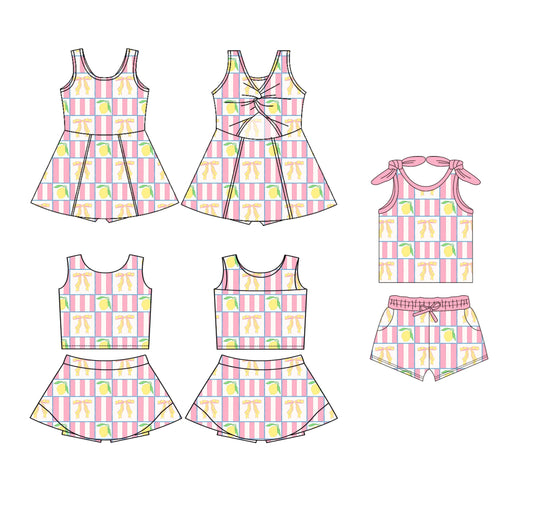 Baby Girl Sleeveless Lemons Bows Sibling Dress Set ( Moq 5 Each Style ) 4.1