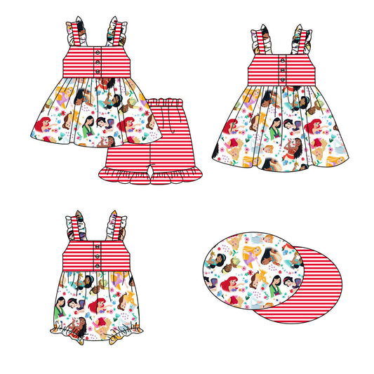 Baby Girl Princess Stripes Sibling Romper Dress Set ( Moq 5 Each Style ) 1.16