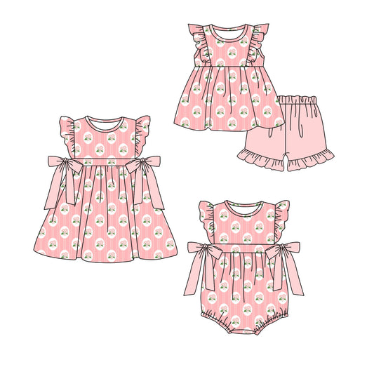 Baby Girl Short Sleeves Flower Sibling Romper Dress Set ( Moq 5 Each Style ) 4.2