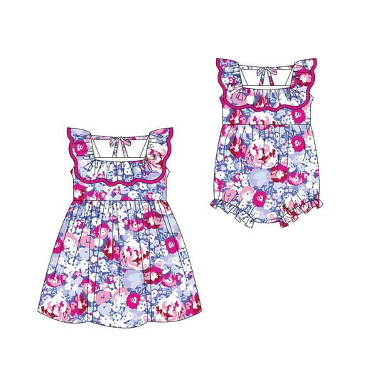 Baby Girl Flower Ruffle Summer Sibling Romper Dress ( Moq 5 Each Style ) 2.28
