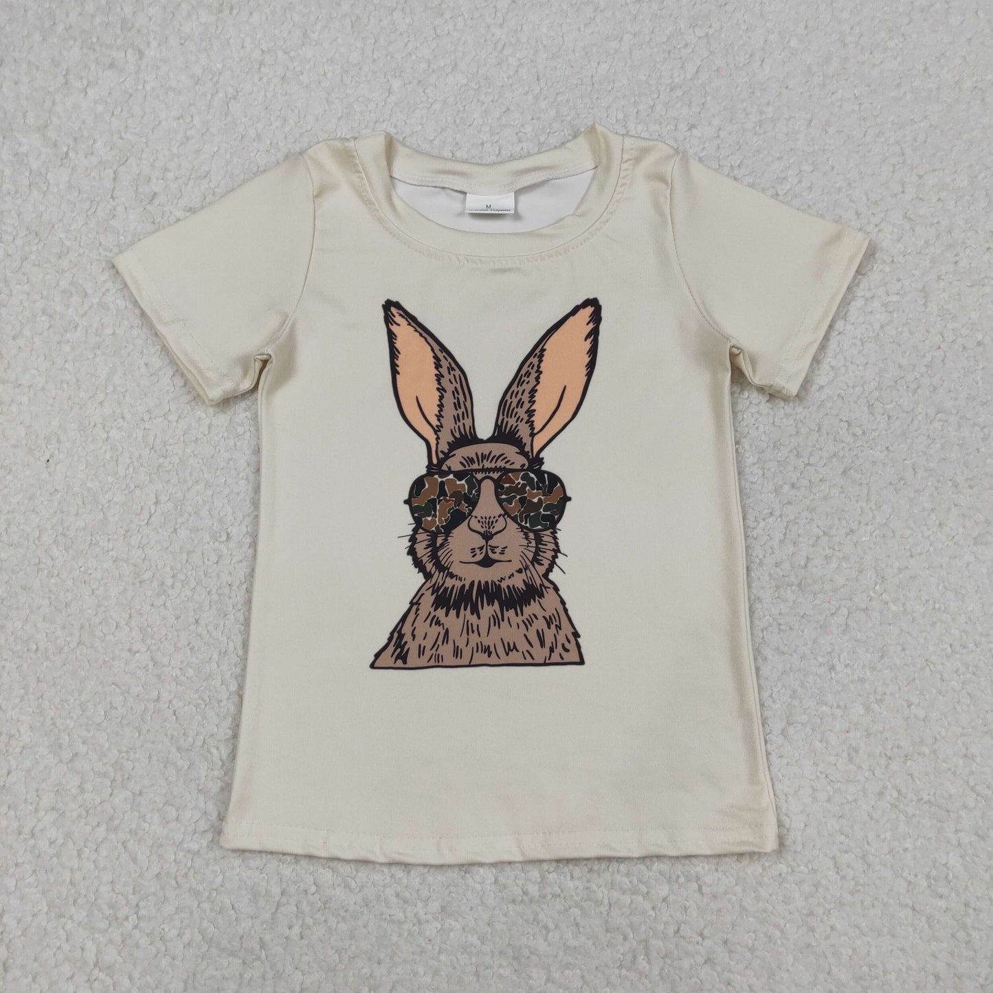 Baby Boys Short Sleeves Rabbit Camo Easter Tee Shirt Tops RTS