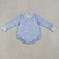 Baby Boys Infant Blue Long Sleeves Ducks Bubble Romper RTS