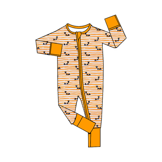 Baby Boy Halloween Bats Long Sleeves Zipper Romper