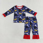 Baby Girl Long Sleeves Christmas Train Shirt Pants Pajamas Set