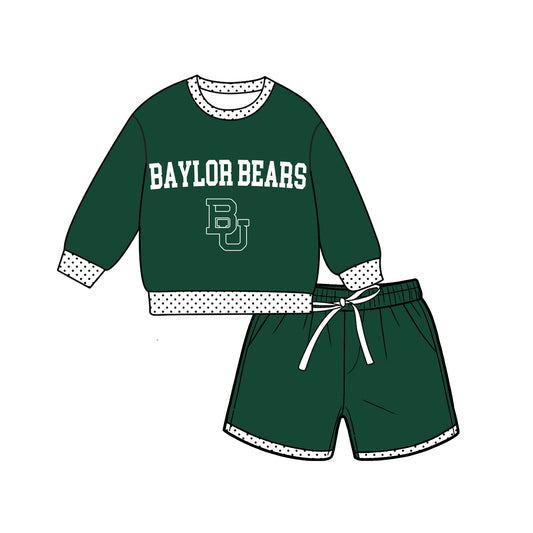 ( Moq 5 ) Baby Girls Kids Long Sleeves Shirt Shorts Team Set Clothes
