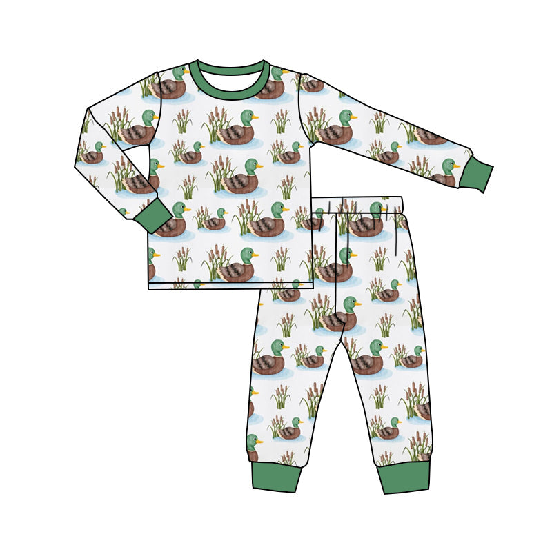 Baby Boy Long Sleeves Ducks Shirt Pants Pajamas Set