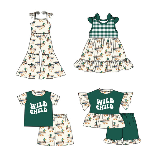 Baby Boy Girl Ducks Sibling Jumpsuit Dress Set ( Moq 5 Each Style ) 2.19