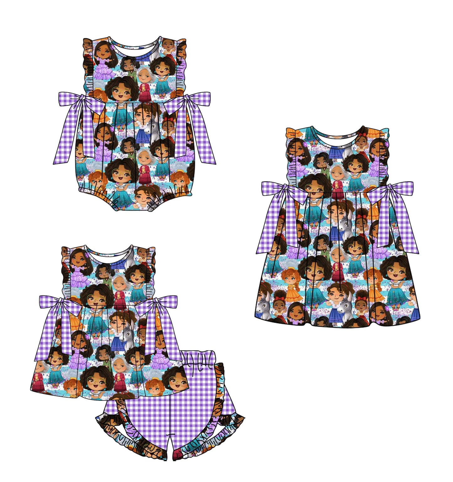 Baby Girl Sleeveless Princess Sibling Romper Dress Set ( Moq 5 Each Design ) 12.16