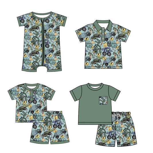 Baby Boy Short Sleeves Sibling Romper Dress Set ( Moq 5 Each Style ) 2.13
