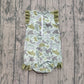 ( No moq ) Preorder Baby Girls Ducks Camo Green Ruffle One-piece Swimsuit