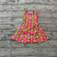 Baby Girls Kids Sleeveless Softball Yoga Shorts Pink Knee Length Dress RTS