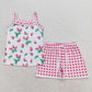 Baby Girl Sibling Sleeveless Tops Shorts Summer Floral Clothes Set