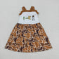 Baby Girl Sleeveless Embroidery Duck Call Dog Camo Knee Length Dress RTS