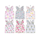 ( Moq 5 Each Style ) Sibling Baby Girls Kids Short Sleeves Flower Ruffle Tops Summer Clothes