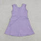 Baby Girls Sleeveless Purple Bow Shorts Knee Length Yoga Active Dress RTS