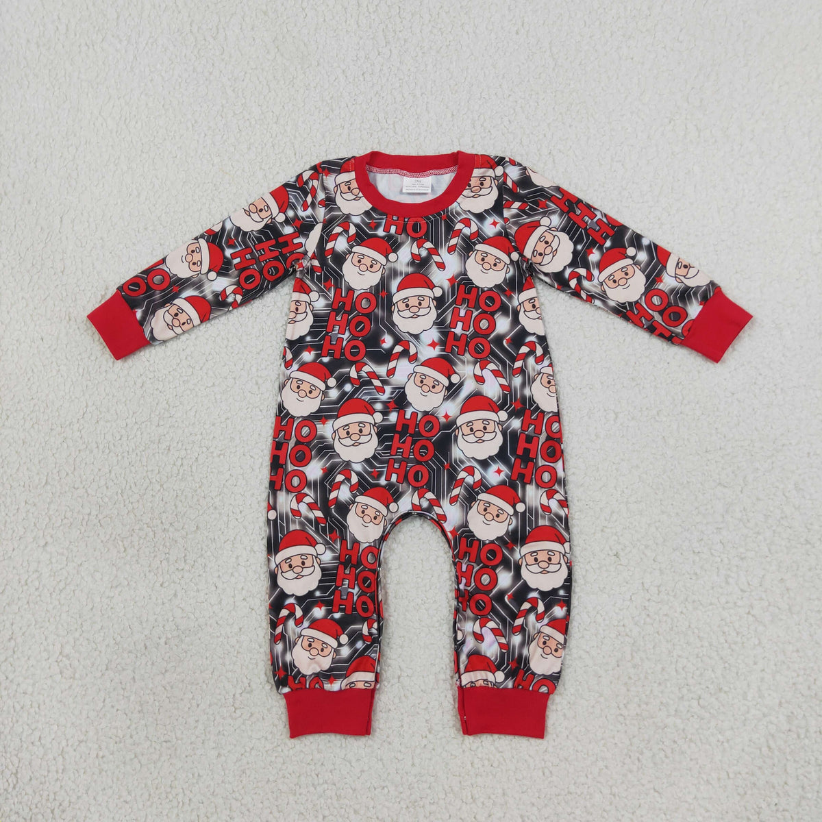 Baby Boy Infant Long Sleeves Christmas Santa Romper Clothes RTS