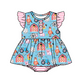 Baby Girl Farm Animals Sibling Romper Dress Clothes Set ( Moq 5 Each Design )