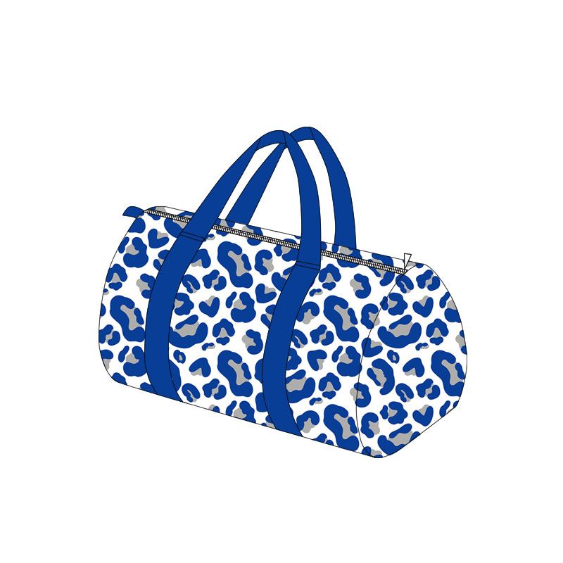 ( Moq 5 ) Preorder Toddler Kids Adult Blue Grey Leopard Travel Package Gym Bag
