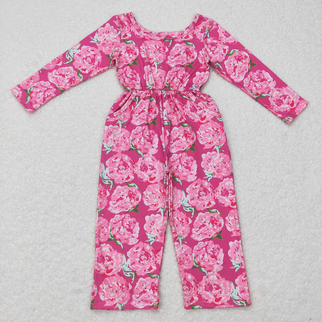 GLD0407 Baby Girl Floral Long Sleeves Flower Twirl Dress