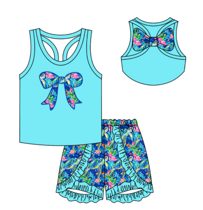 Baby Girl Toddler Bows Sibling Matching Clothes Set ( Moq 5 Each Design )