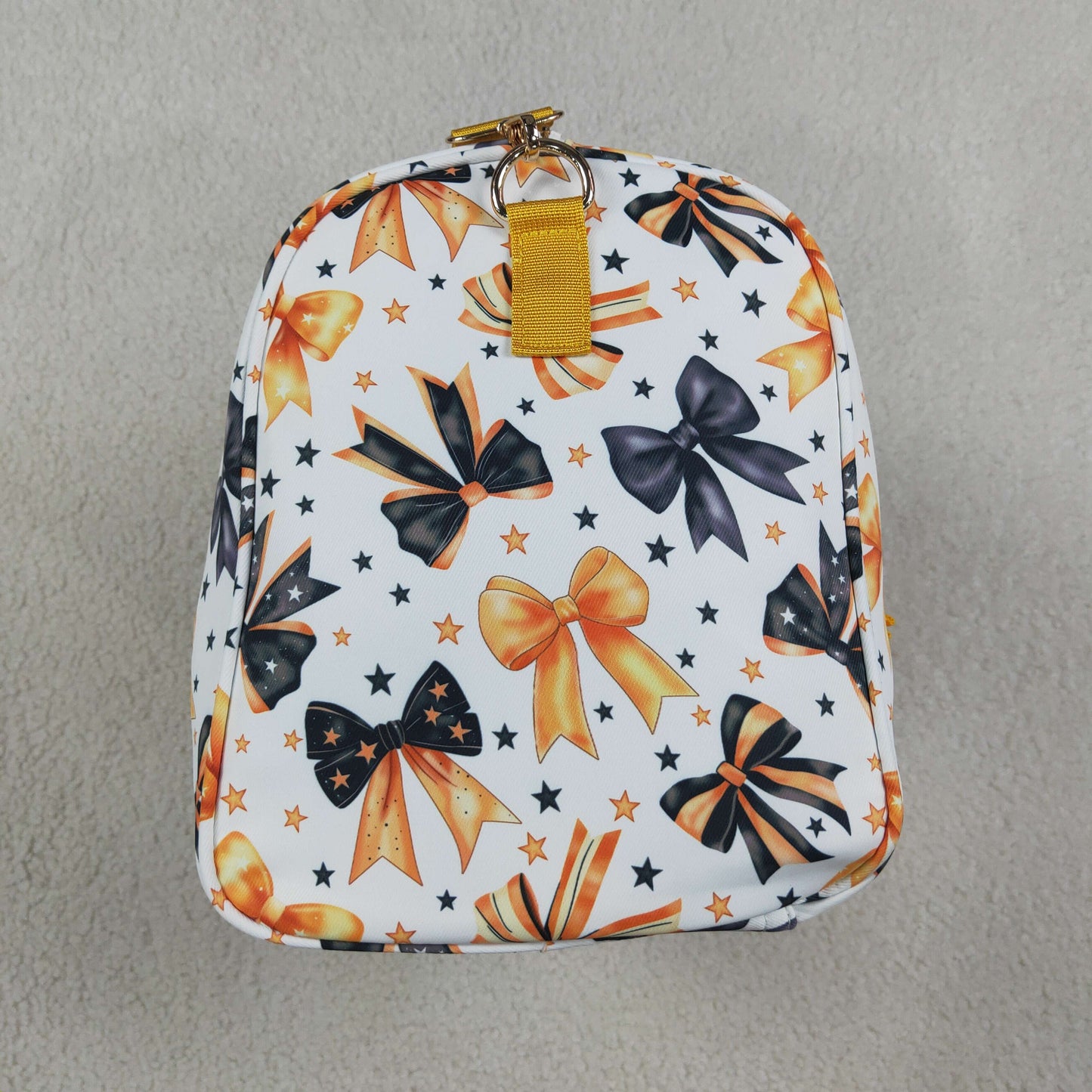 Kids Girl Adult Orange Ruffle Halloween Bows Gym Bags RTS