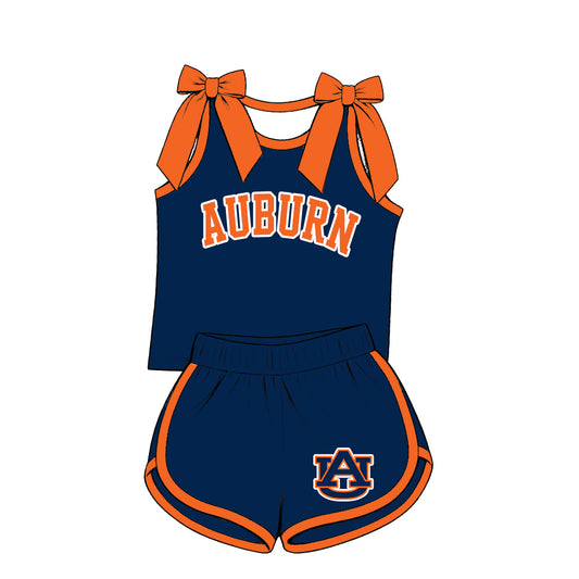 ( Moq 5 ) Baby Girls Kids Sleeveless Bows Shirt Shorts Team Set Clothes