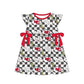Baby Girl Football Flower Checked Sibling Dress Romper Set ( Moq 5 Each Style )