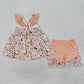 RTS Baby Girl Straps Flower Tunic Shorts Clothes Set