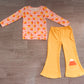 Baby Girls Kids Long Sleeves Candy Corn‌ Shirt Bell Pants Halloween Set Clothes RTS