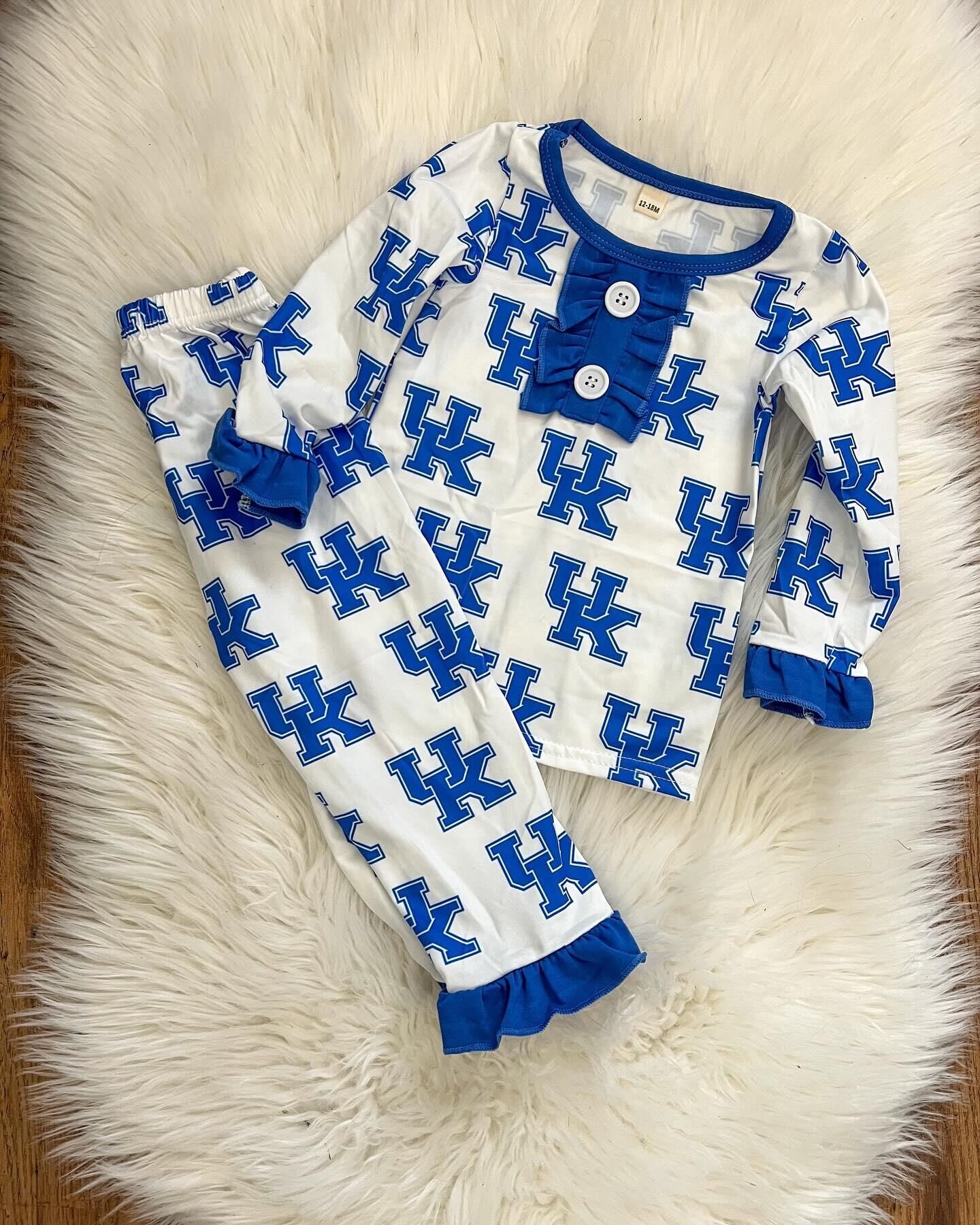 Moq 5 Baby Girl Long Sleeves Shirt Pants Team Pajamas Set