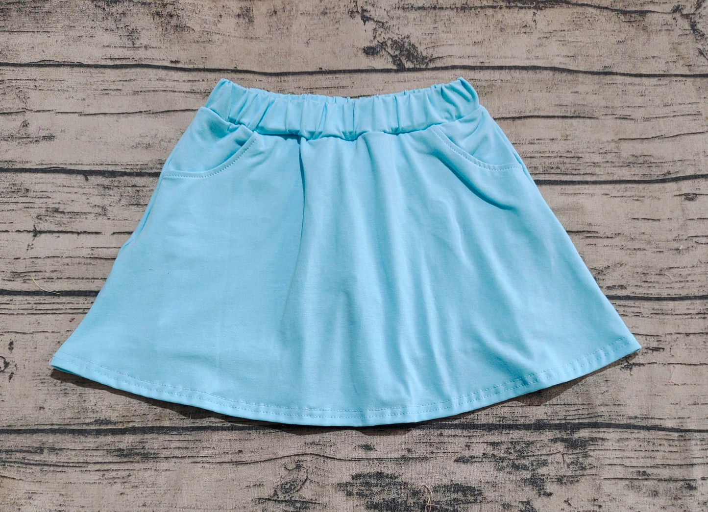 Baby Girl Blue Shorts Skirt Pockets Cotton Skort  RTS
