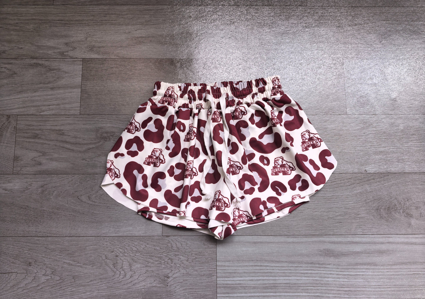 ( No moq ) Preorder Baby Girls Kids Leopard Dogs Team Yoga Active Ruffle Shorts Bottom