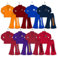 ( Moq 5 Each Style ) Sibling Baby Girls Kids Long Sleeves Zipper Shirts Bell Pants Sibling Team Sets Clothes