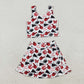 Baby Girl Sleeveless Football Stars Bows Cheer Tops Skort G Team Yoga Active Set RTS