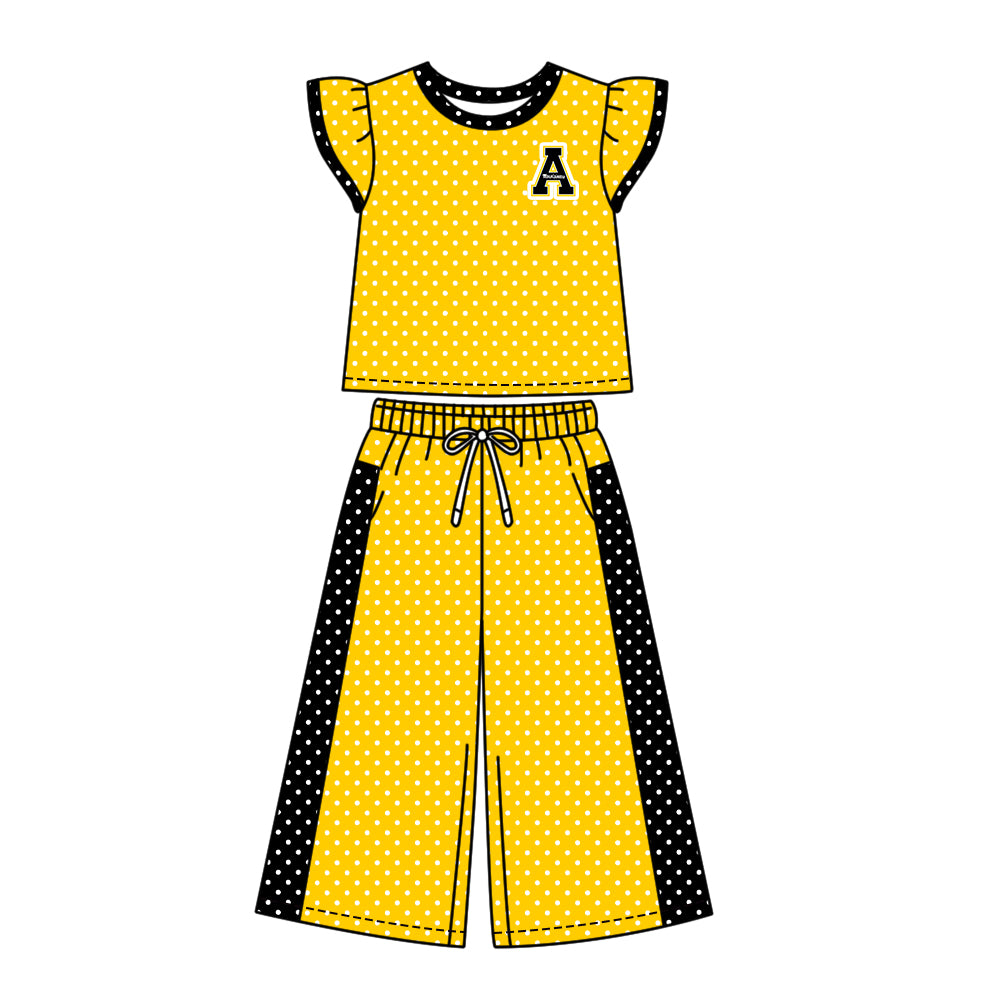 ( Moq 5 ) Baby Girls Kids Short Sleeves Shirt Pants Team Set Clothes