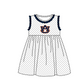 ( Moq 5 ) Baby Girls Toddler Sleeveless AU Dots Team Navy Ruffle Knee Length Dress