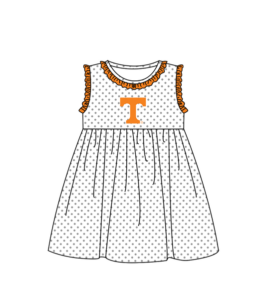 ( Moq 5 ) Baby Girls Toddler Sleeveless T Dots Team Knee Length Dress