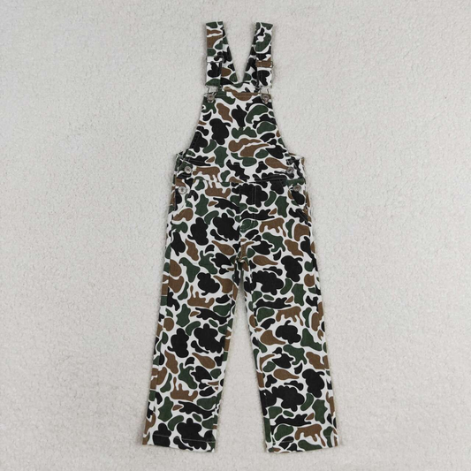 Baby Kids Boy Girl Camo Denim Strap Overall jumpsuit