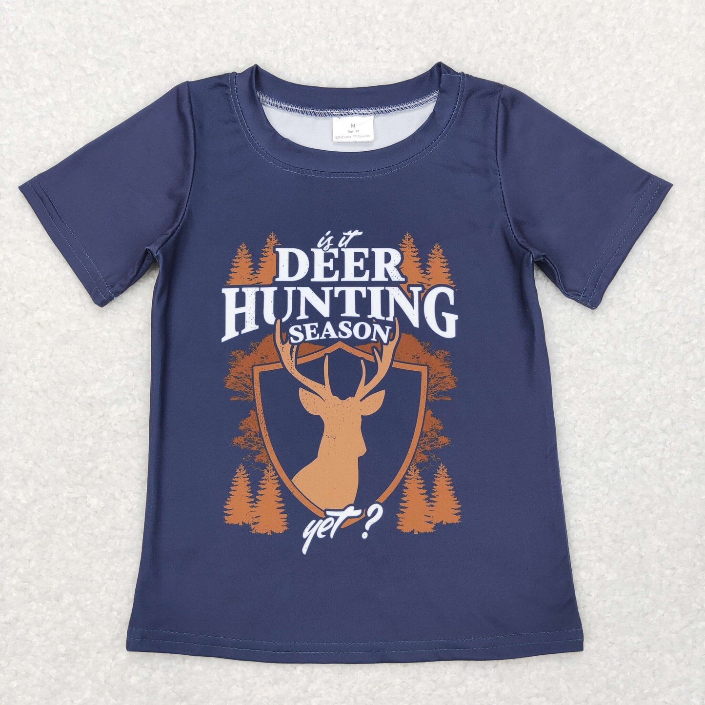 BT0439 Baby Boy Short Sleeves Deer Hunting Shirt