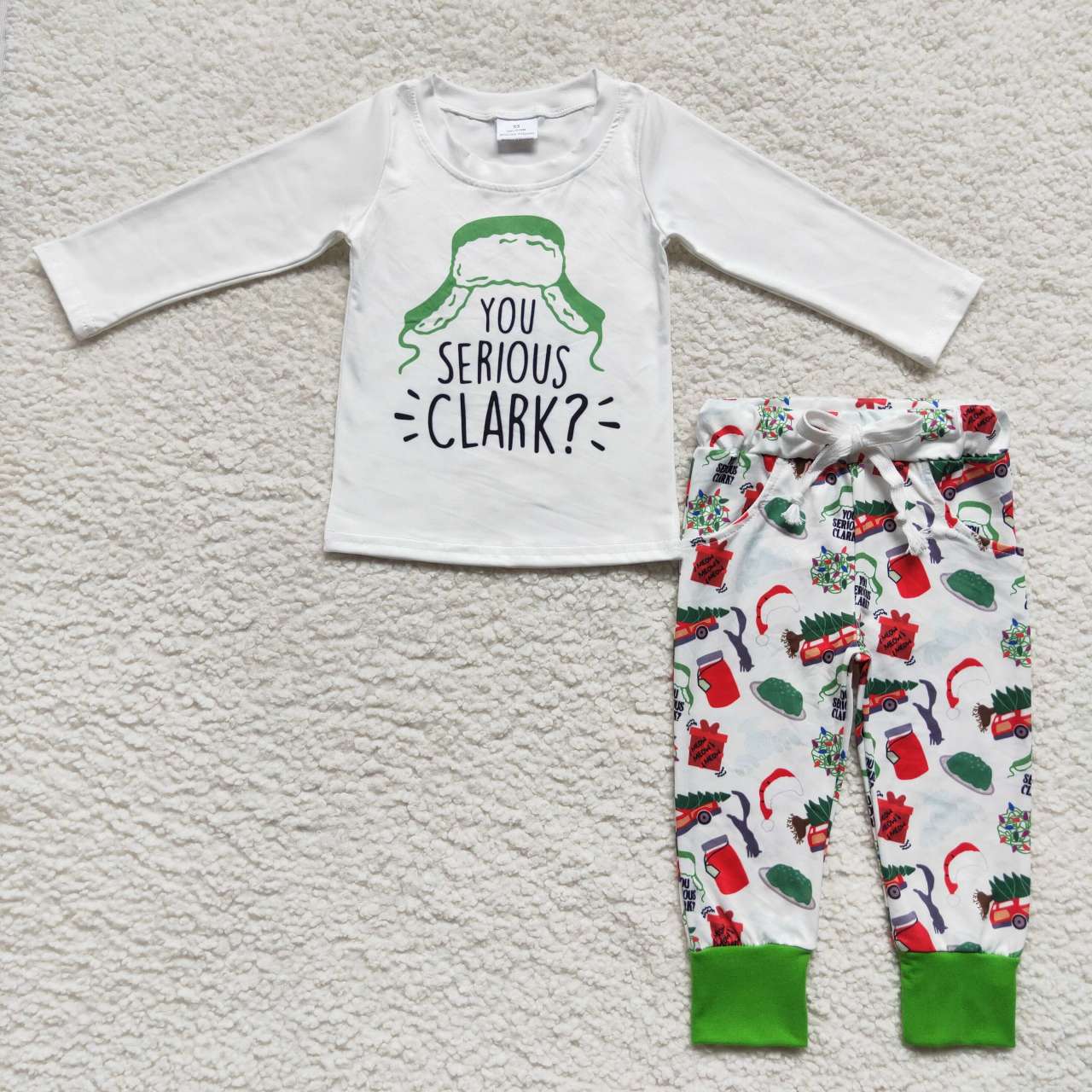 GLP0625 Baby Girl Long Sleeves Bell Pants Christmas Outfit