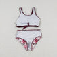 S0141 Baby Girl Floral Swimsuit Summer Bathing Suit Outfit