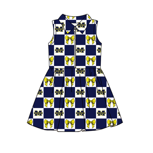( Moq 5 ) Custom Baby Girls Kids Sleeveless Shorts Knee Length Team Zipper Dress Cheer Clothes