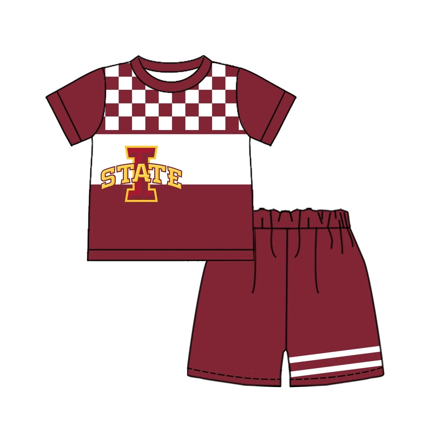 ( Moq 5 ) Sibling Baby Boys Kids Short Sleeves Shirt Shorts Team Set Clothes